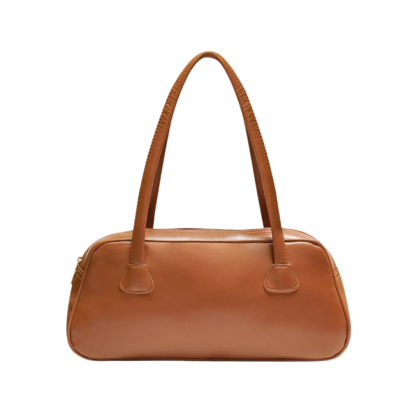 Fixed Handle Handbag with Zipper Closure